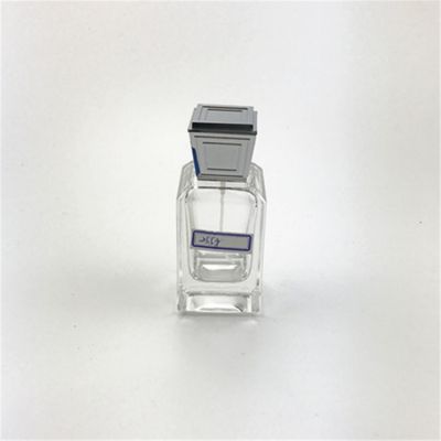 100ml clear square shape perfume glass bottle factory
