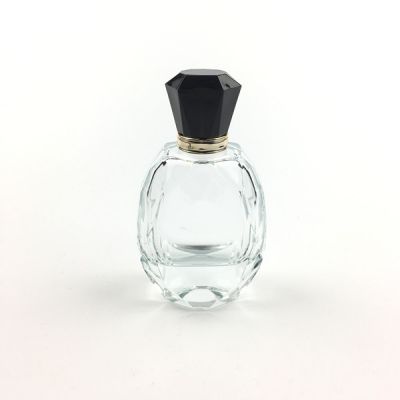 100ml beautiful irregular spray clear glass perfume bottle china 