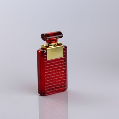wholesale 50ml red color glass vintage perfume bottle 