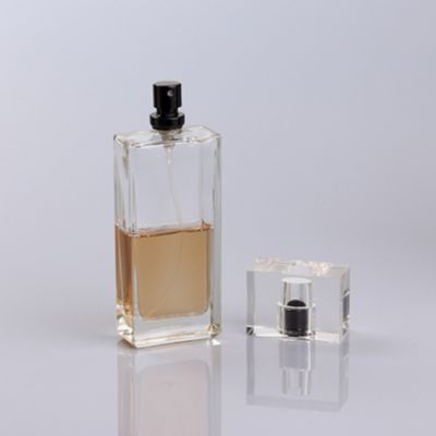 50ml clear fancy luxury perfume bottle glass with surlyn cap 