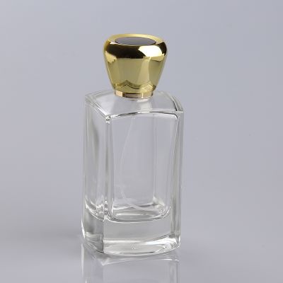 popular refillable spray glass square perfume bottle 100ml 