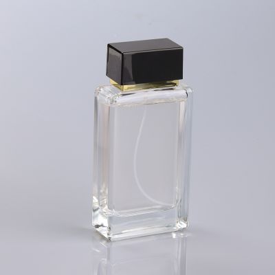 100ml square clear glass middle east perfume bottle for man 