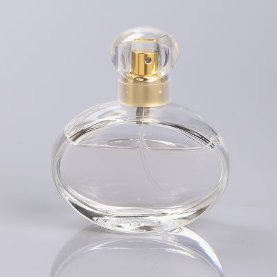 50ml hot sale crimp neck glass pocket perfume spray bottle 