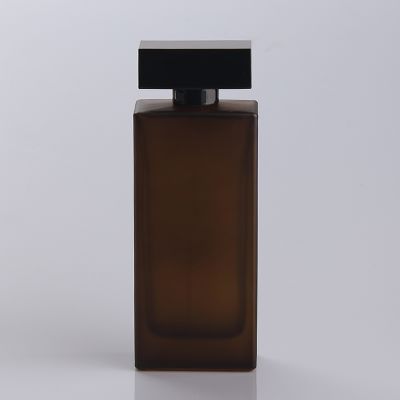 frost brown painting color crimp spray perfume glass bottles 100ml 