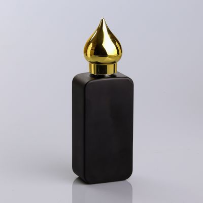 high quality arabian glass spray perfume fancy bottle with gold cap 