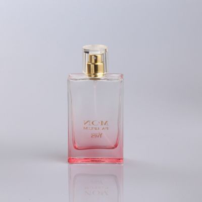 50ml square shape color glass fancy perfume bottles 