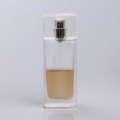 High quality unique slim glass perfume bottle for female 