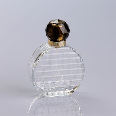 100ml spray empty transparent glass round perfume bottle 