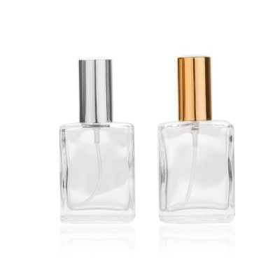 10ml 15ml square shape clear glass mini perfume bottle with pump