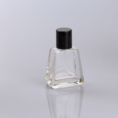 50ml hot sale trapezoid shape clear custom perfume bottle 