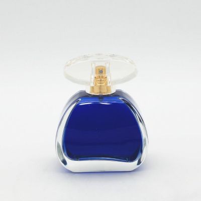 high quality empty clear hot sale parfum crimping sprayer 100ml perfume glass bottle