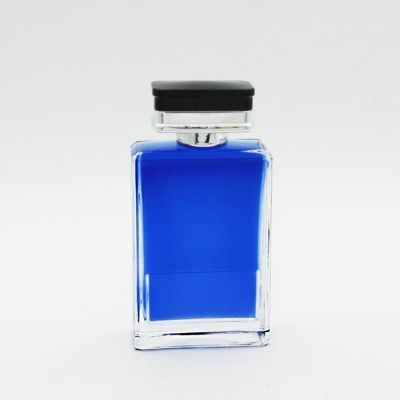 fragrance cosmetic high quality design square rectangle perfume bottle 100ml glass