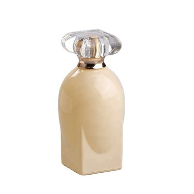 100ml crimp pump unique shape glass custom perfume bottles for perfume 