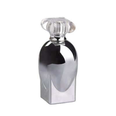 100ml luxury empty UV silver color glass custom logo perfume bottle 