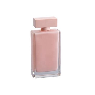 100ml inside pink painting perfume glass bottle 