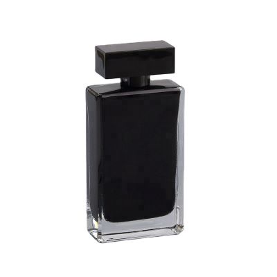 chinese 100ml custom made black inner coating glass perfume luxury bottles 