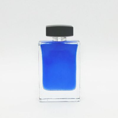 custom made fancy luxury atomizer square clear empty glass spray 100ml perfume bottle
