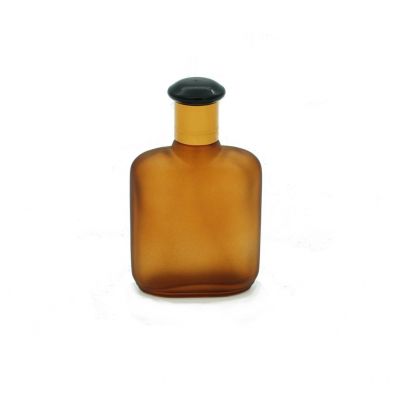 hot selling high quality 100ml empty frosted amber glass bottle for perfume 