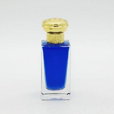 wholesale fancy high quality square empty perfume spray 50ml glass bottle 