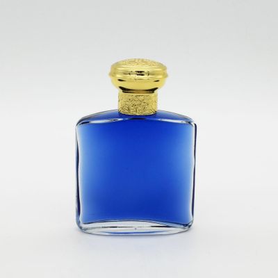 wholesale transparent round fancy flat creative clear empty 50ml glass bottle perfume