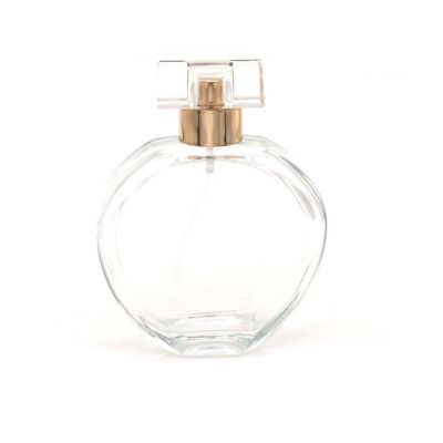 50ml -100ml clear round empty glass perfume bottle for woman 