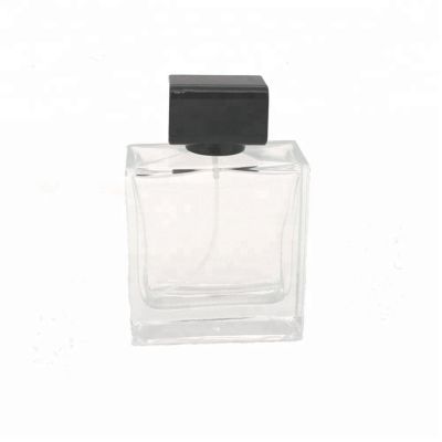 100ml best sell square glass perfume bottle clear empty high quality perfume bottle factory chinese supplier 