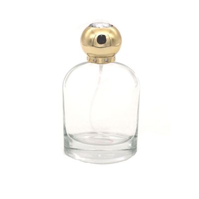 High quality 100ml perfume glass bottle with luxury perfume cap and collar 