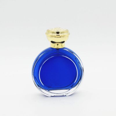 manufacturer design custom fragrance round empty clear 50ml perfume glass bottle