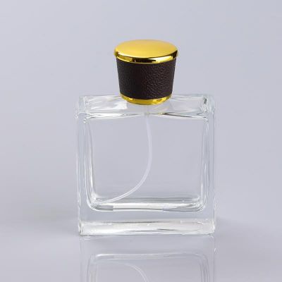 China supplier transparent square 100ml empty mist spray glass bottle perfume