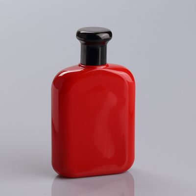Manufacturers Empty Luxury 100ml UV Coating Red Mist Spray Glass Perfume Bottle