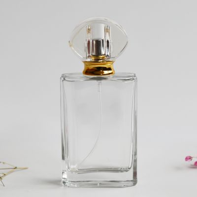 50ml flat rectangle perfume glass bottle 