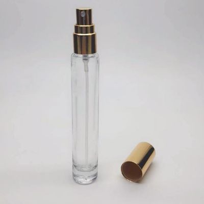 10ml mini Aluminum screw Spray Clear Glass bottle Refillable Empty Perfume Bottle 
