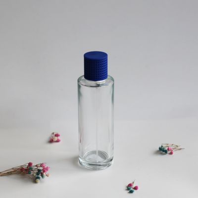 100ml cylinder transparent perfume glass bottle 