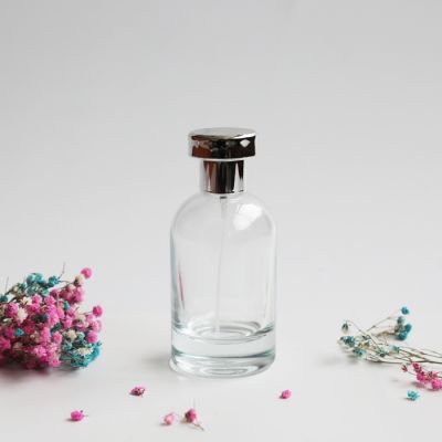 100ml smooth perfume glass bottle with oval top 