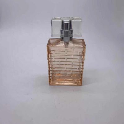 New Design 50ml perfume glass bottle cheap spray bottle with acrylic cap 