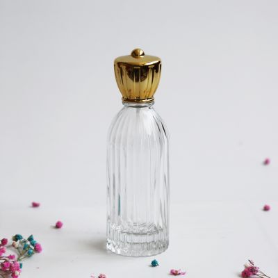 100ml vintage style striated perfume glass bottle 
