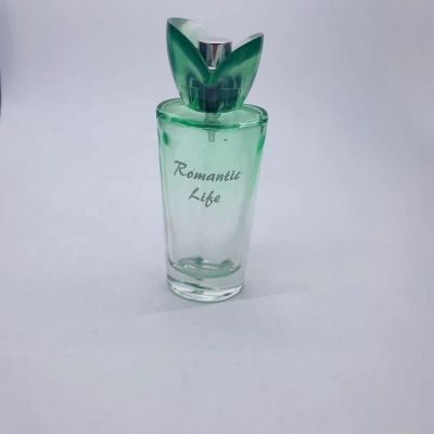 50 ML empty glass perfume sprayer flower shape perfume glass bottle for sale