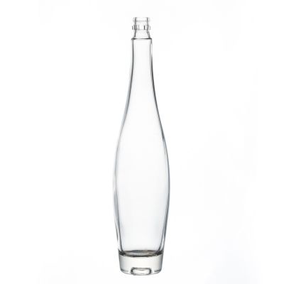 Glass Bottle Factory Transparent Empty Customize Crystal Wholesale Glass Bottle for Liquor with Lids 