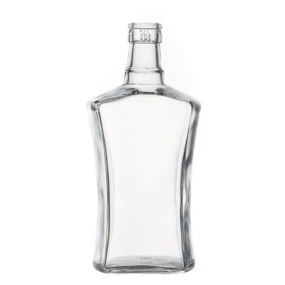 Glass Bottle Factory Flint High Quality Shaped Wine Liquor Glass Bottle with Lids