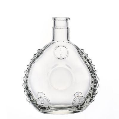 High Quality Glass Bottle Manufacturer Wholesale Flat Wine Bottle with Lids 