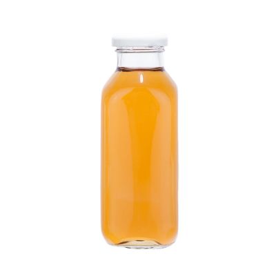 8oz 250ml french square juice glass bottle 