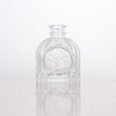 100ml empty clear luxury square decorative reed diffuser glass bottle 