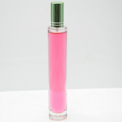 Fine long 30ml cylinder clear perfume glass bottle