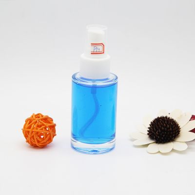 Luxury fancy design empty clear glass 50ml spray pump perfume bottle