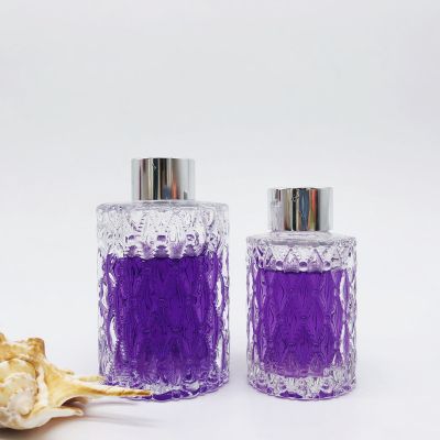 Custom wholesale 80ml 150ml cylinder reed diffuser packaging glass bottle 
