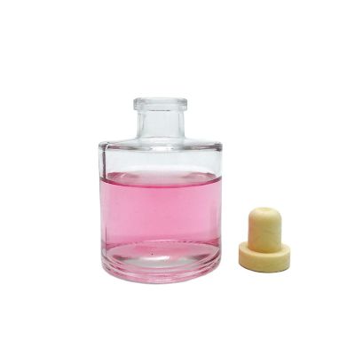manufacturers100ml cylinder empty clear perfume diffuser bottles with aluminium stopper 