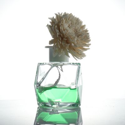 100ML Multi Face Aromatherapy Bottle Screw Mouth Transparent Glass Fragrance Bottle Indoor Rattan Volatile Aroma Bottle