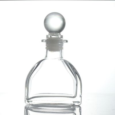 100ML Square Bottom Yurt Aromatherapy Bottle Thick Transparent Glass Fragrance Bottle Indoor Rattan Aroma Bottle