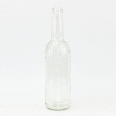 Classic 750ml transparent beer bottles liquor glass bottles 
