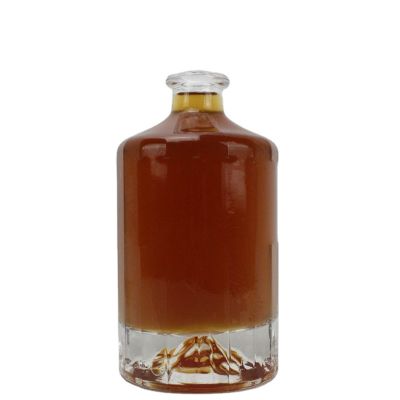 Manufactory Wholesale Custom Cylindrical glass bottle Liquor bottle 
